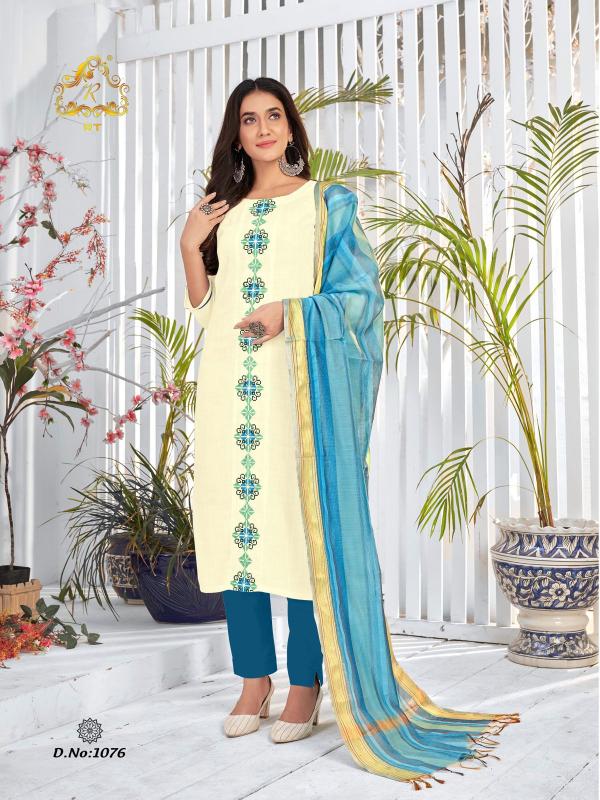 RT Nari 12 Designer Rayon Kurti With Banarasi Dupatta Set 